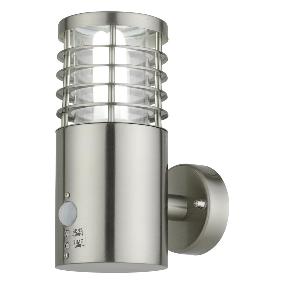image 1 of Bloom - Brushed Stainless Steel Outdoor Motion Sensor Light | Grey | Clear | 1