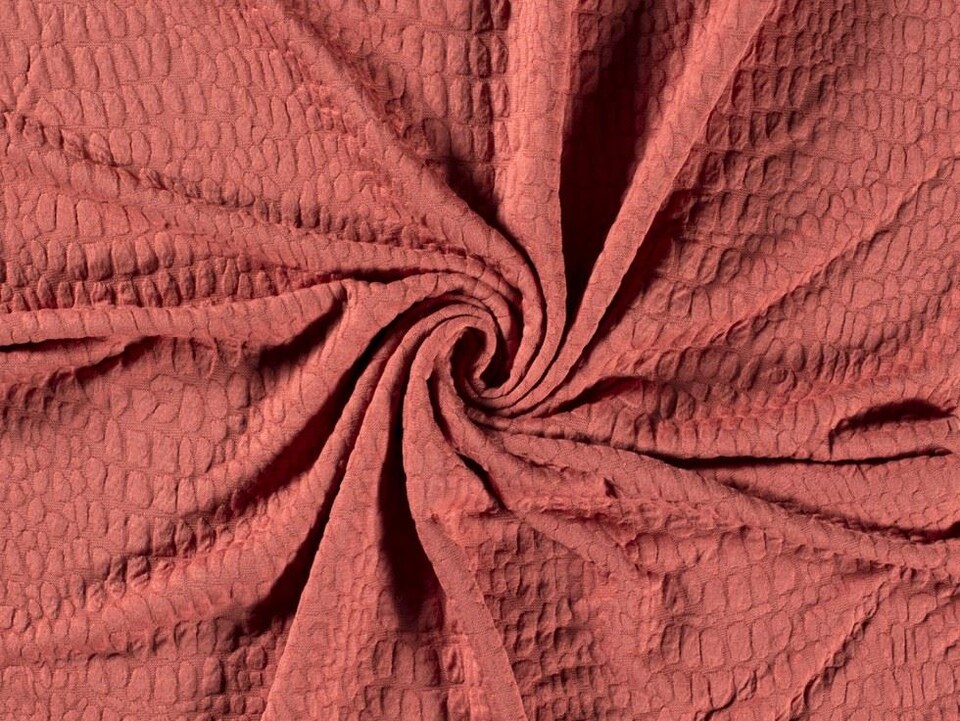 Pink Bubble Jacquard Stretch Knit Fabric for Dressmaking, 160cm / 62" Wide - per metre