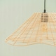 image 2 of ValueLights Harlow Natural Wavy Rattan Wicker Easy Fit Ceiling Light Shade - Bulb Included