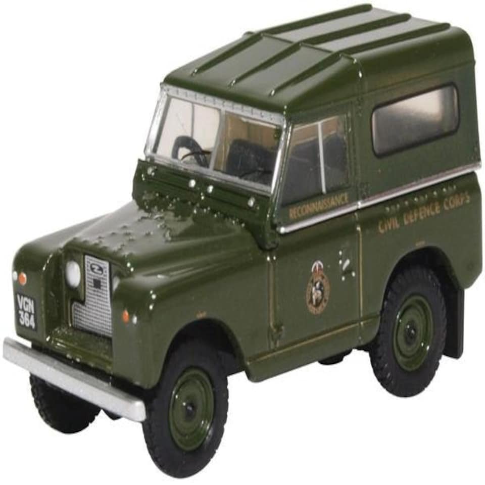 Oxford Diecast Land Rover Series II SWB Hard Back Civil Defence