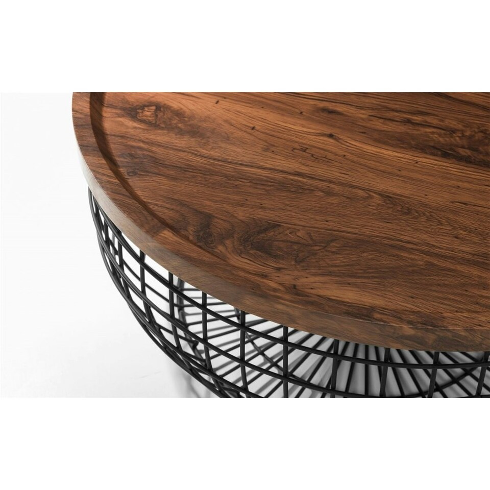 image 1 of Walnut Effect Storage Coffee Table | Brown | Brown