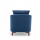 image 6 of Velvet Blue Angela Accent Tub Chair with Ottoman