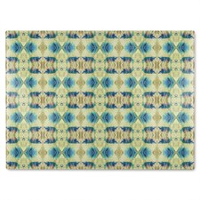 Psychedelic Geometric Pattern Glass Chopping Board | Multi