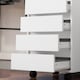 image 8 of HOMCOM Mobile Filing Cabinet with 4 Drawers, Under Desk Storage Cabinet for Home Office, White | White | White