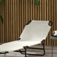 image 6 of Outsunny 2 Piece Reclining Chaise Lounge with 5-Level Adjustable Backrest Cream