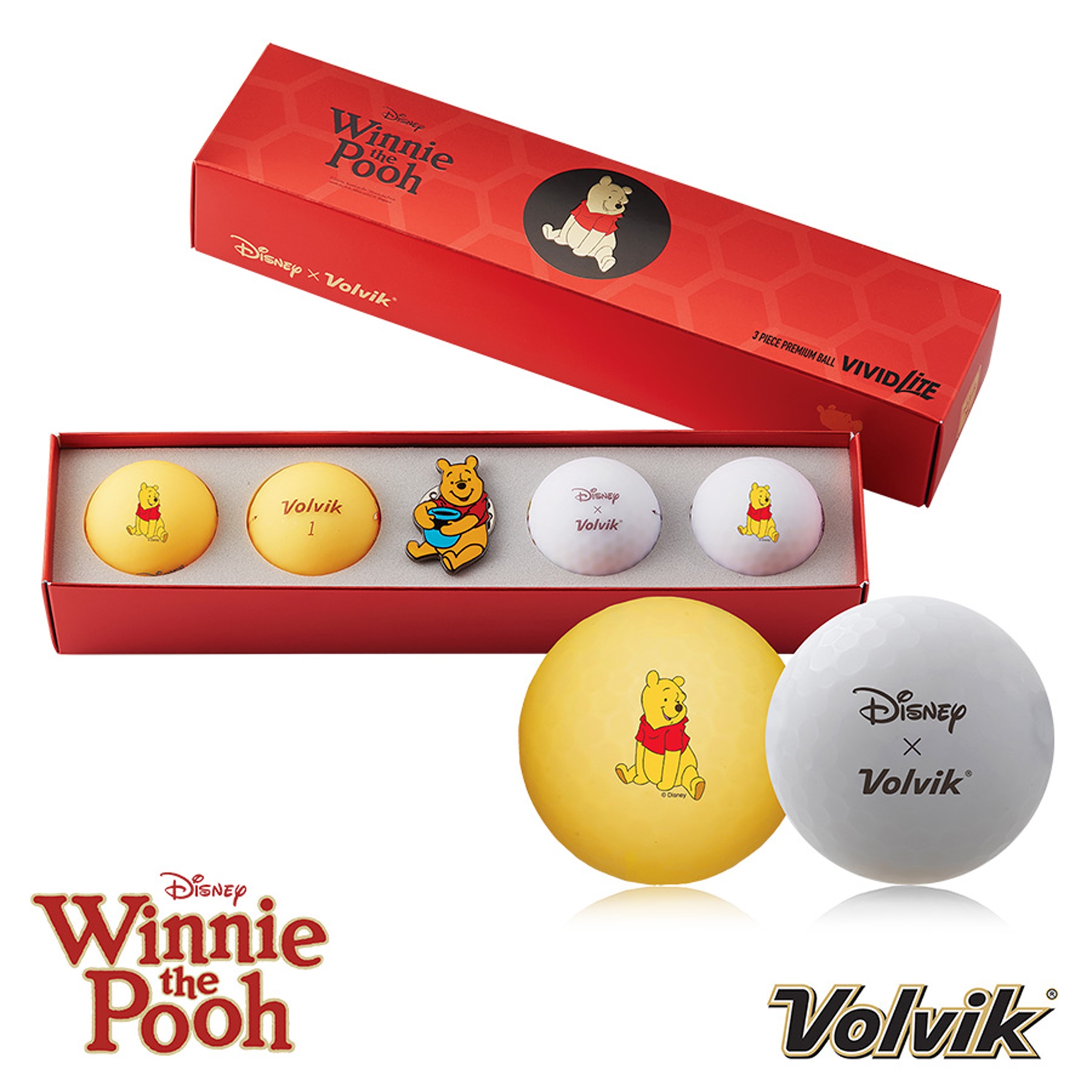 Volvik Winnie The Pooh Vivid Lite Golf Ball Set