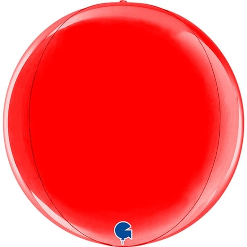 Red 4D Globe Foil Helium Balloon 29cm / 11 in