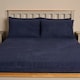 image 2 of OHS 4 Pack Soft Cosy Teddy Fleece Pillowcases, 50x75cm - Navy Blue