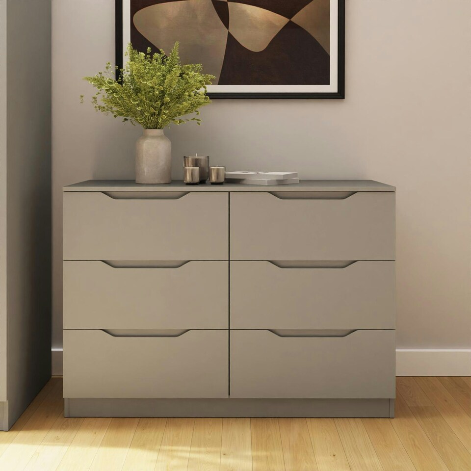 image 1 of Luno 6 Drawer Chest Of Drawers - Putty