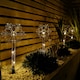 image 3 of Battery Operated Set of 8 Light up Christmas Snowflake Garden Stakes with LEDs