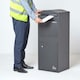 image 3 of SMART PARCEL BOX® Large Curved Top Front Access Dark Grey Grey