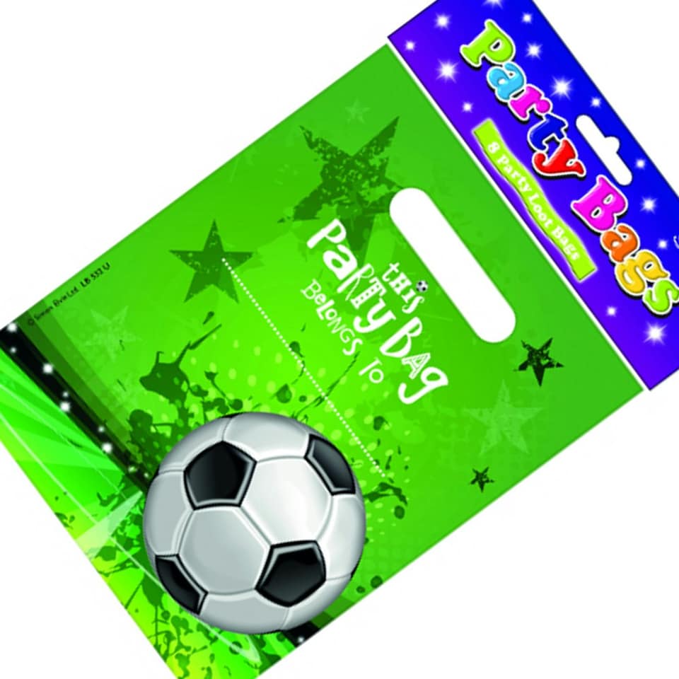 image 1 of Simon Elvin Football Party Bags (Pack of 8) - Green - One Size