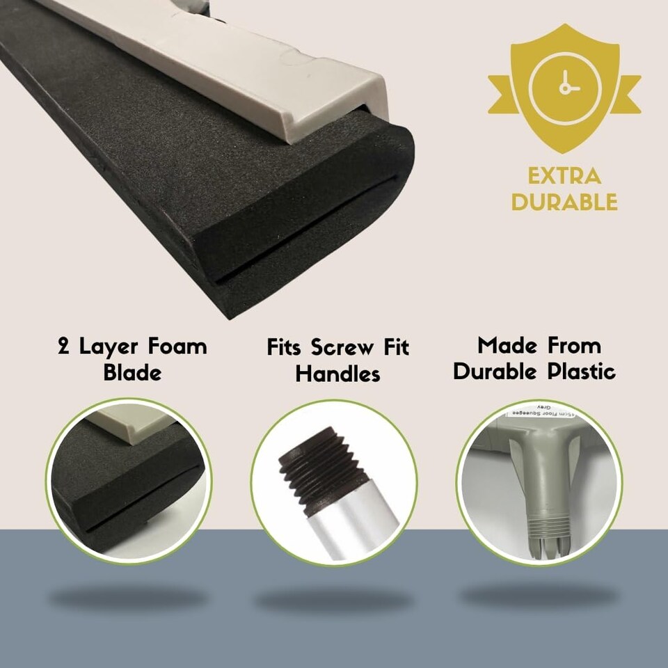 image 1 of Avern Large Floor Squeegee 75cm with 125 cm Handle – Heavy-Duty Water Remover for Wet Rooms and Patios