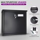 image 3 of FURNISHED Outdoor Wall Mounted Post Box Galvanized Steel | Black | Black
