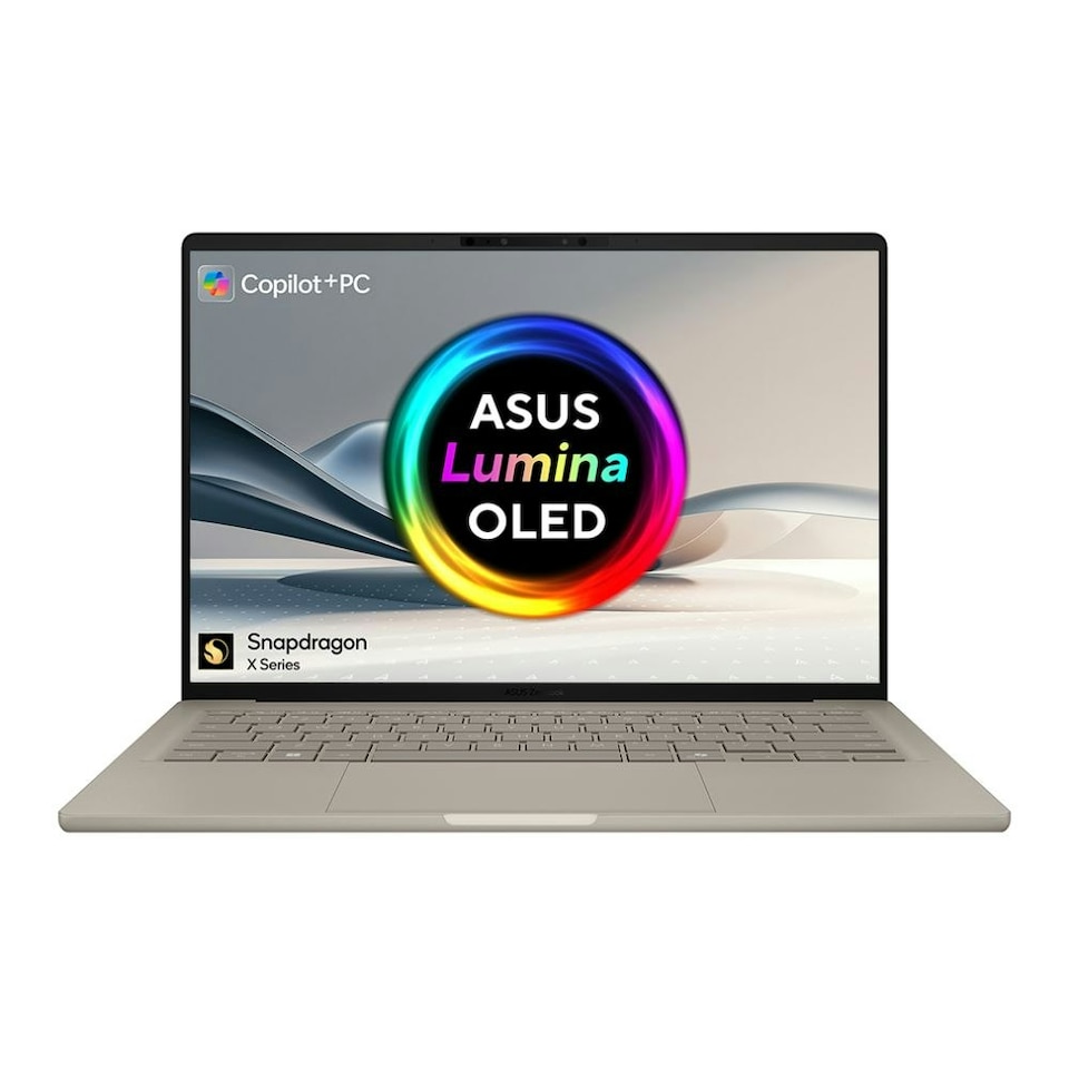 ASUS ZenBook A14 UX3407QA OLED Laptop Snapdragon X 16GB RAM 1TB SSD 14" Windows 11 Home Laptop - Beige
