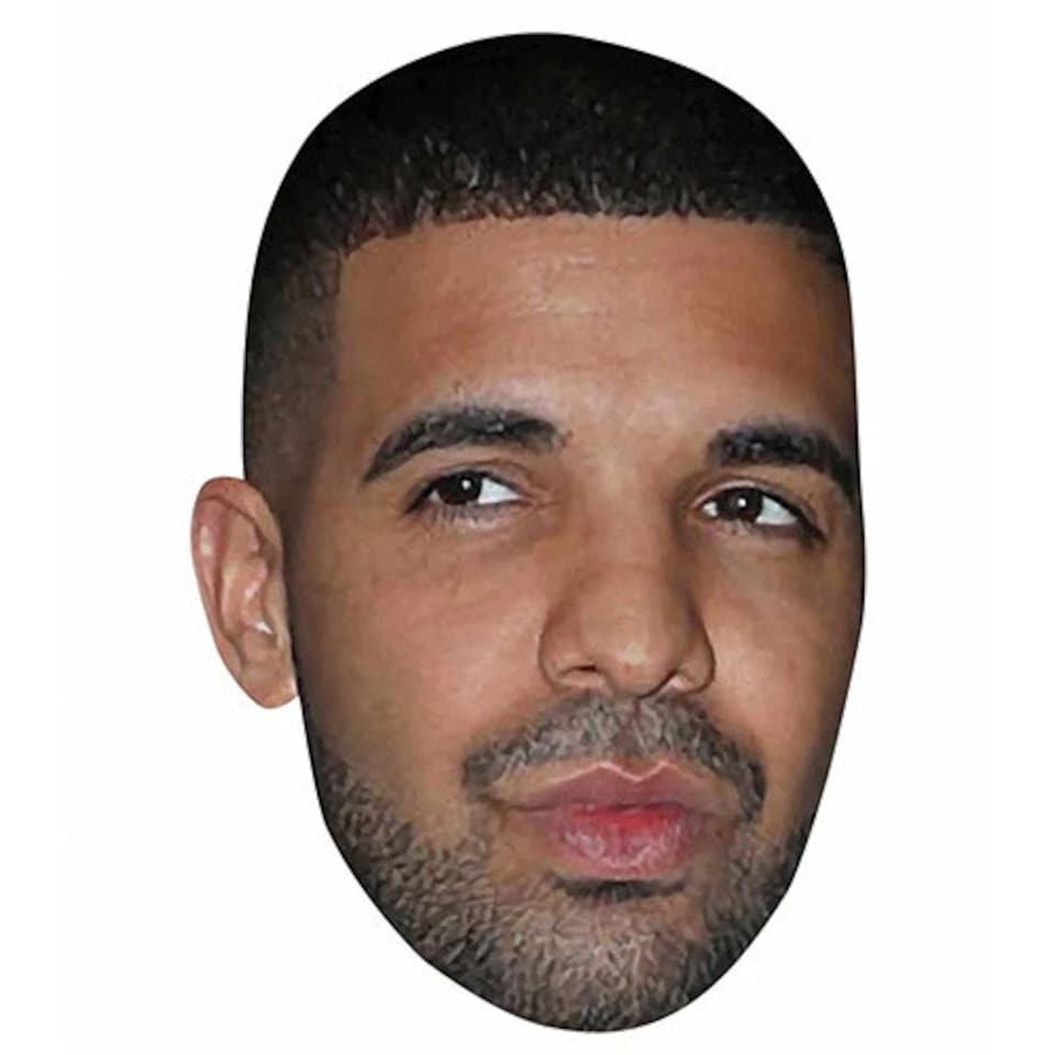 Drake Cardboard Face Mask