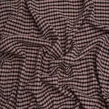 Minerva Core Range Pink Stretch Woven Gingham Seersucker Fabric for Dressmaking, 155cm / 61" Wide - per metre