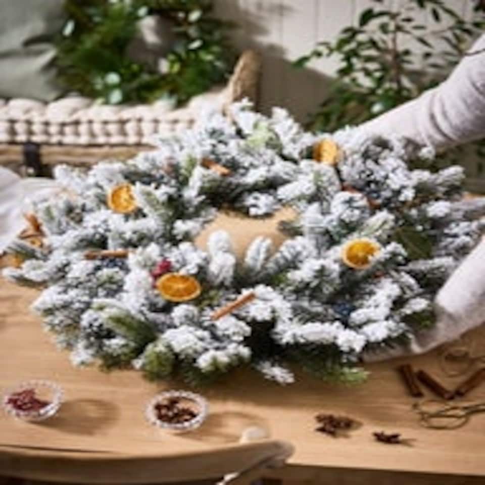 image 1 of DIY XL Snow White Wreath - 76cm