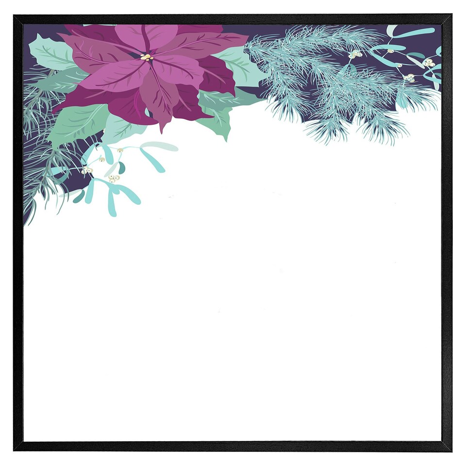 image 1 of Purple & blue flowers (Picture Frame) Brown | Oak | XS