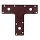 image 3 of T-Shape Bracket Brace Fastener Plate 150 x 90 x 37mm Joist Joiner Mending 20PK
