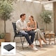 image 8 of Outsunny 2Pcs Garden Chair Cushions, Waterproof Seat Pads | Grey | Dark Grey | 50 x 50 x 7 cm