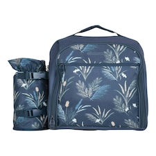 Mountain Warehouse Four Person Picnic 12 Piece Set Lightweight Backpack Rucksack Blue