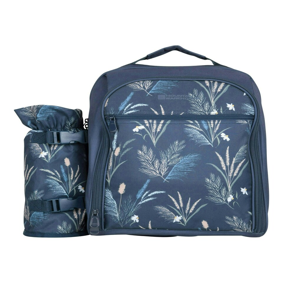 image 1 of Mountain Warehouse Four Person Picnic 12 Piece Set Lightweight Backpack Rucksack Blue
