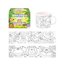 Jungle Colouring Mug with 2 Assorted Designs Inserts