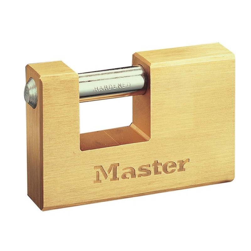Master Lock Rectangular Solid Brass Body Shutter Padlocks Multi Multi Colour 1