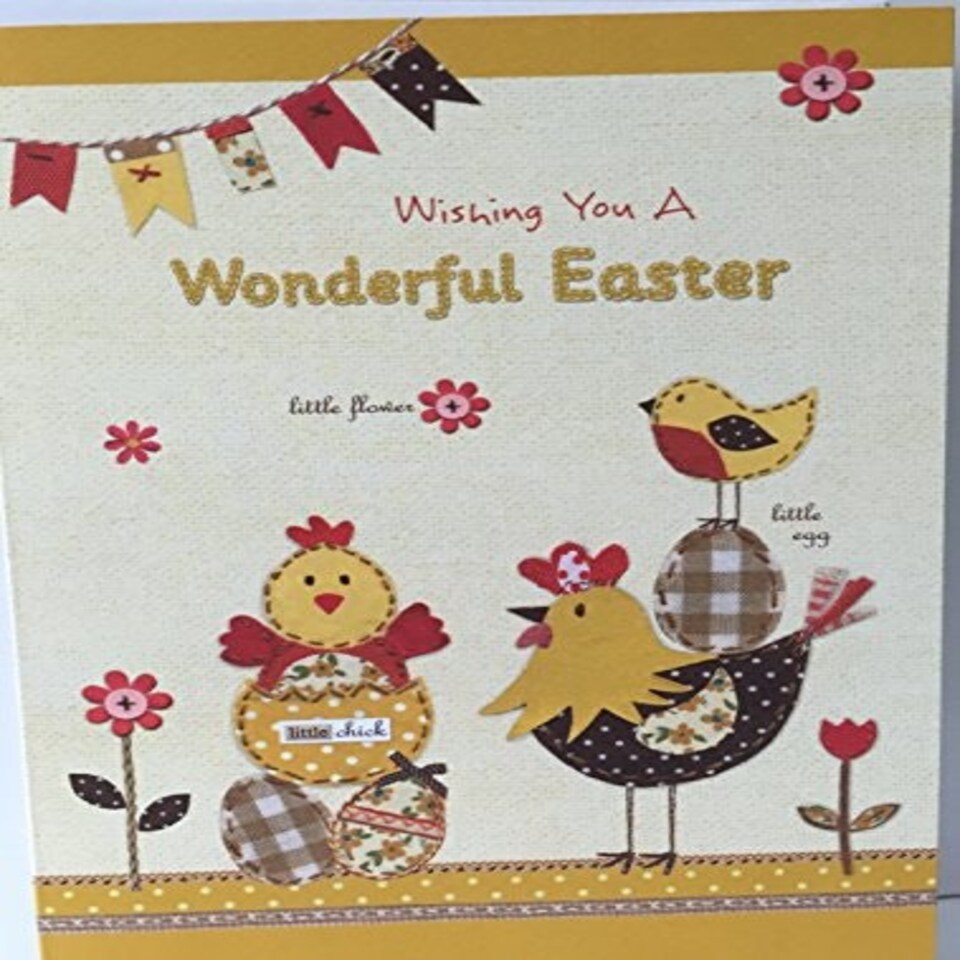image 1 of Wishing You A Wonderful Easter Greetings Card Chick Design