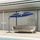 image 7 of Outsunny 3 m LED Cantilever Parasol Outdoor with Base Solar Lights Blue