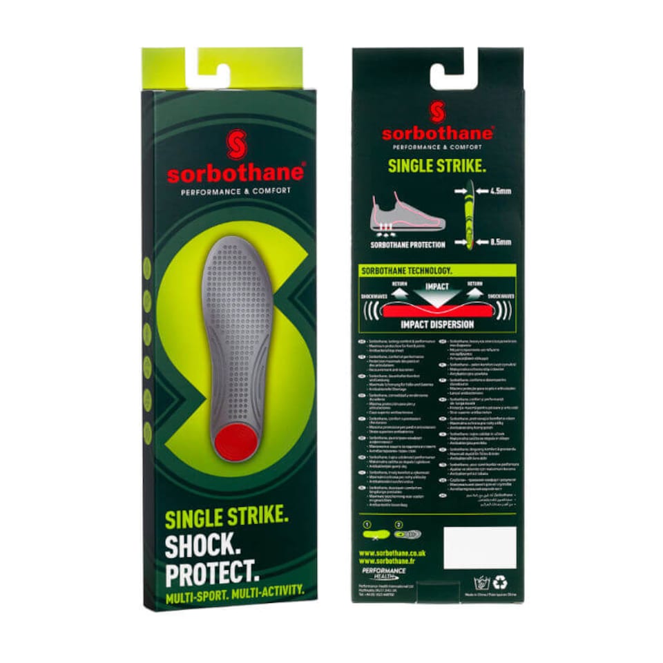image 1 of Sorbothane Single Strike Heel Shock-Absorbing Insoles — Size 8-9 UK (Pair) | Multi | 8-9 UK