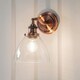 image 2 of Hansen 1 Light Wall Glass, Aged Copper Plate, E14
