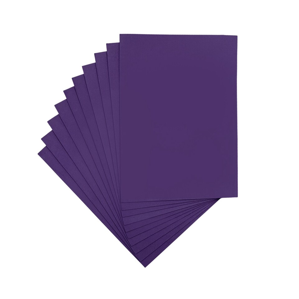 image 1 of Pack of 10 A4 Purple Coloured Eva Foam Sheets | Purple | Purple | A4