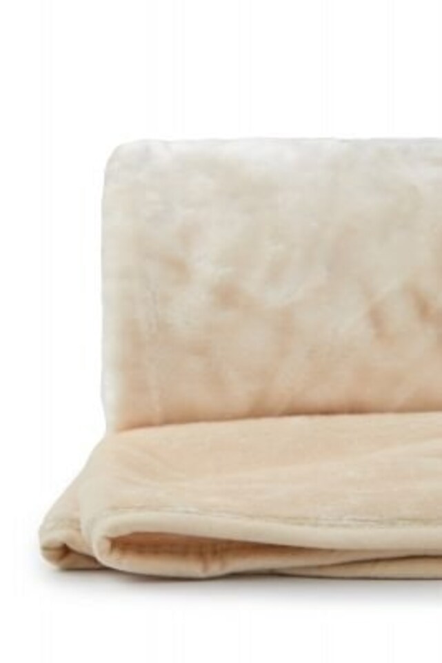 image 1 of Nordic Collection Super Cosy Fleece Blanket in Cream (50" x 60") | Cream | Cream