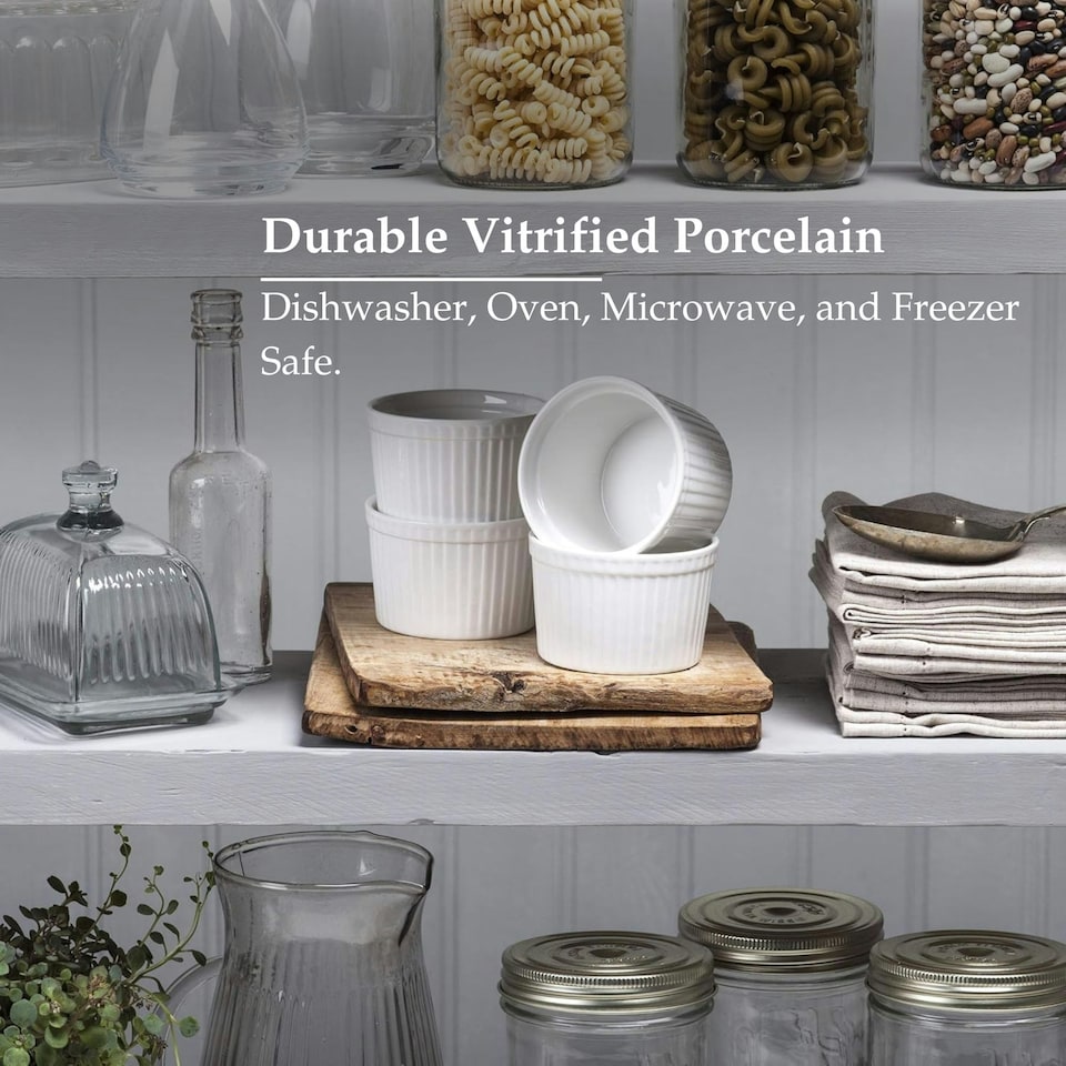 image 1 of Wm Bartleet & Sons Porcelain Deep Ramekin Set (9cm), Set of 4 | Multi | 4