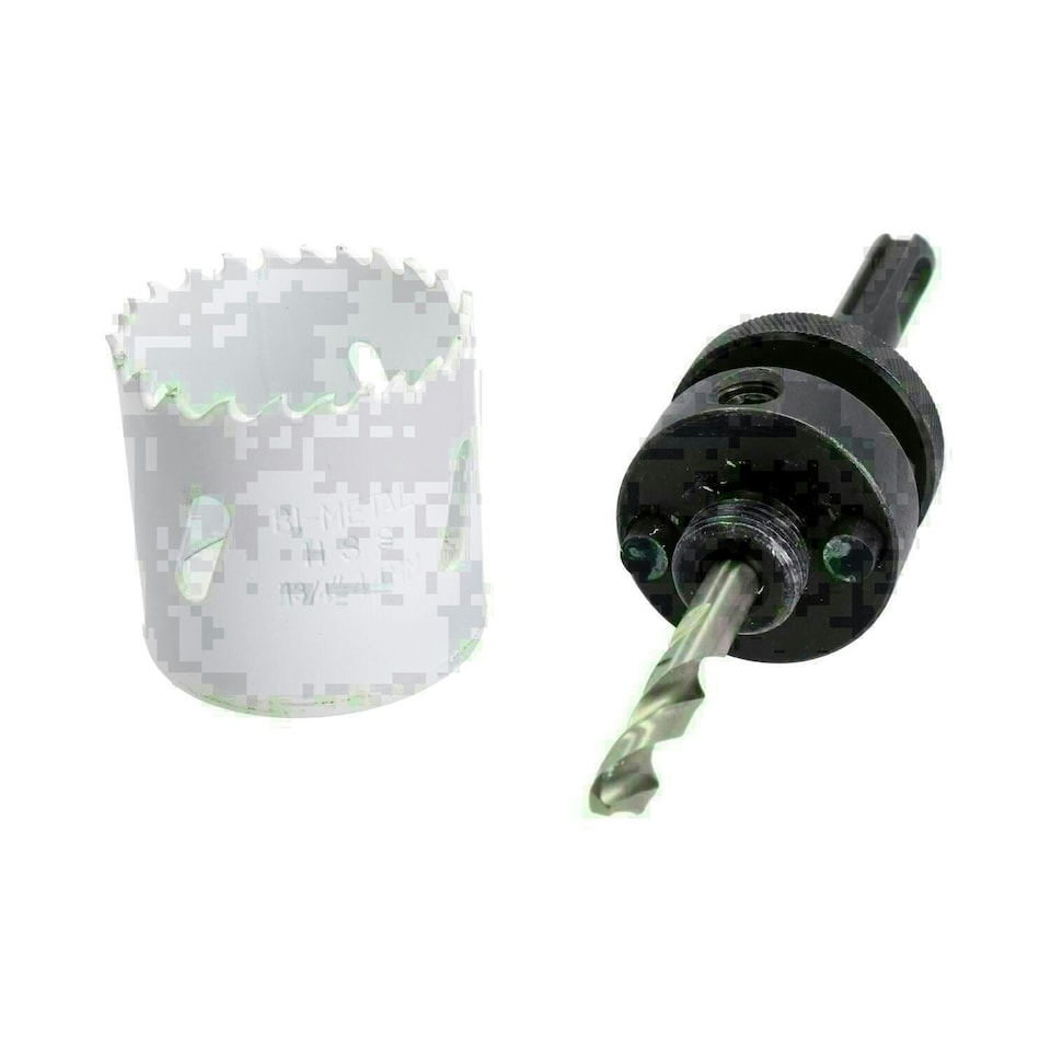 image 1 of 44mm HSS Hole Saw Holesaw Bi-Metal Cutter with SDS Plus Arbor Adaptor