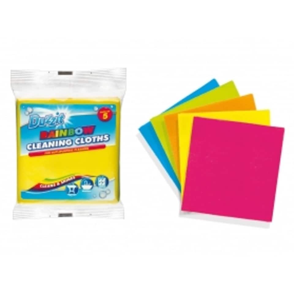 image 1 of Pack of 5 Duzzit Rainbow Cloth