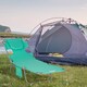 image 2 of Outsunny Sun Lounger with Reading Hole, Folding Garden Lounger, Green