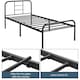 image 6 of Yaheetech Romantic 3ft Single Metal-Framed Bed with High Headboard Black