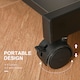 image 6 of HOMCOM Movable Computer Desk with 4 Moving Wheels Sliding Keyboard Tray Home Office Workstation Black