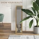 image 3 of HOMCOM Full Length Mirror Farmhouse Wall Mirror Hanging Freestanding Natural