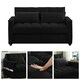 image 4 of Madrid 2 Seater Loveseat Pull Out Sofa Bed Black