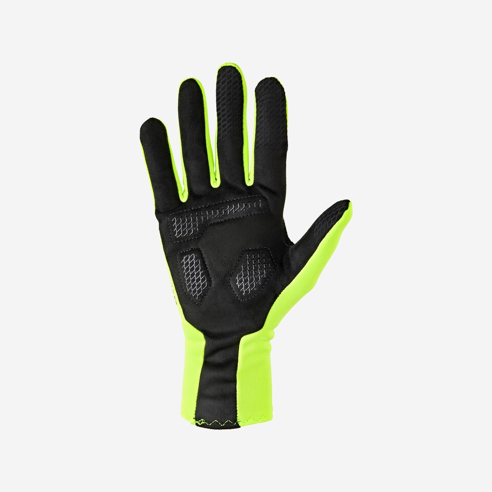 image 1 of Decathlon Adult Cycling Gloves Neon Yellow - 500 Series