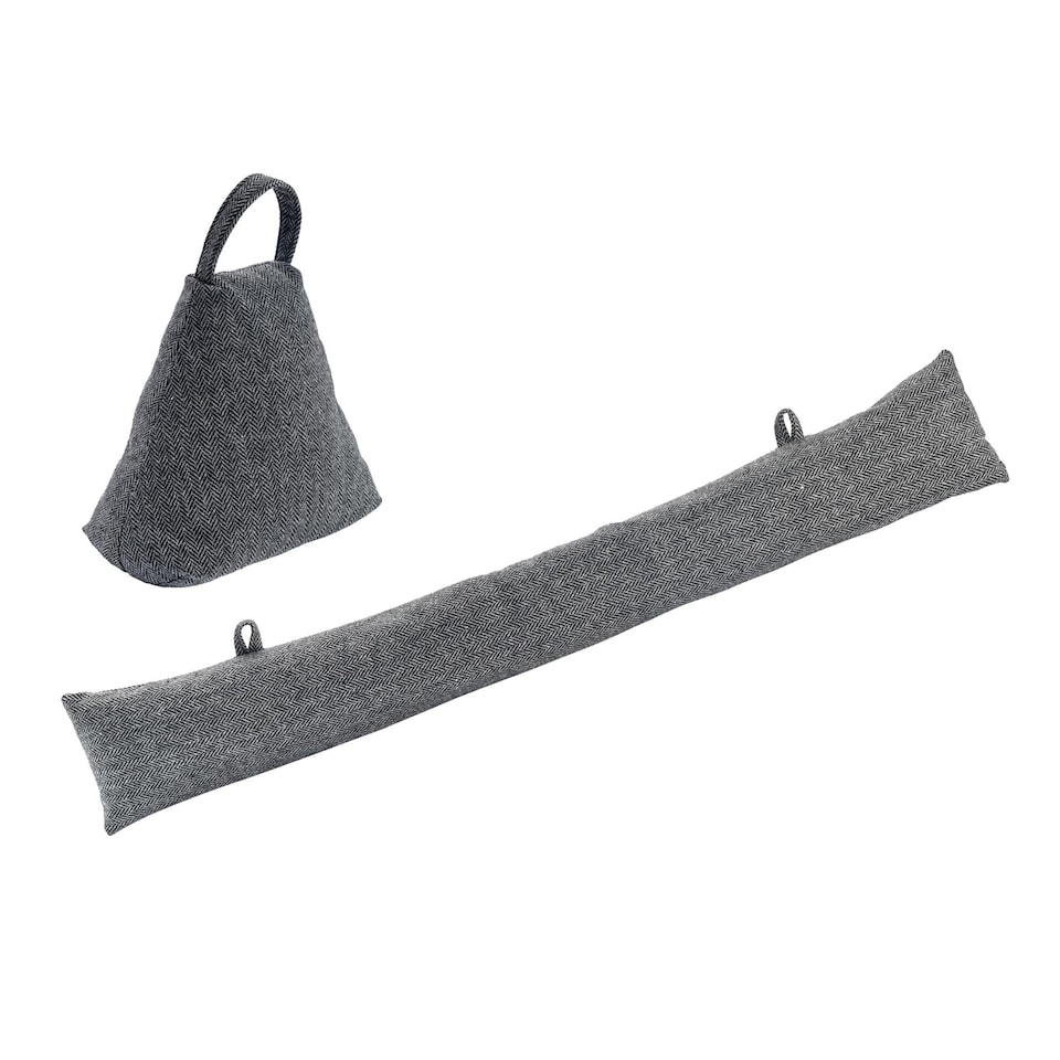 image 1 of Nicola Spring Herringbone Draught Excluders - 78.5cm - Triangle - Pack of 2