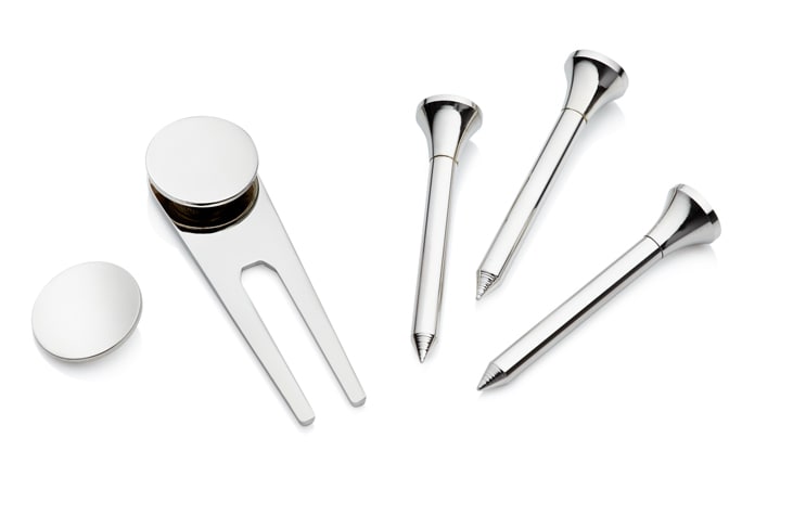 Silver Editions Five Piece Golf Set in Metallic Silver