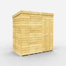 9 x 7 Feet Pent Shed - Double Door Without Windows - Wood - L214 x W276 x H201 cm | Brown