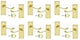 image 1 of Golden Grace 6 Pairs Victorian Scroll Door Handles in Polished Brass Finish with Latch - 120mm Backplate | Gold | 6 Set
