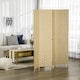 image 2 of HOMCOM 4 Panel Folding Room Dividers for Wall, Privacy Screen Panels, Brown | Brown | Brown