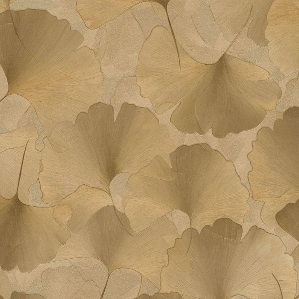 Erismann Ginko Dream Vinyl Textured Wallpaper Gold Gold 1